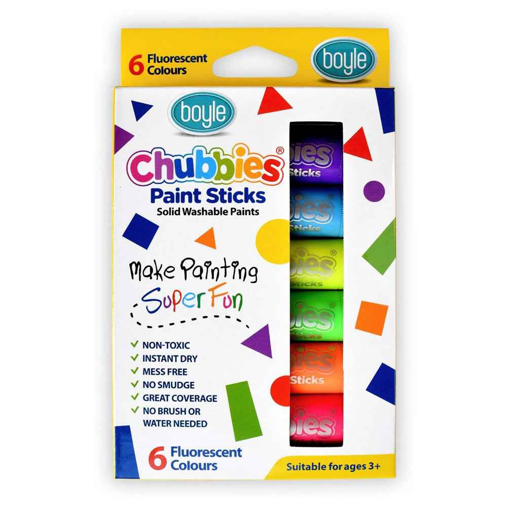 Chubbies Washable Paint Sticks (Pack of 6)