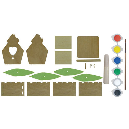 Kids Crafty Kits Paint Kit Wooden Birdhouse