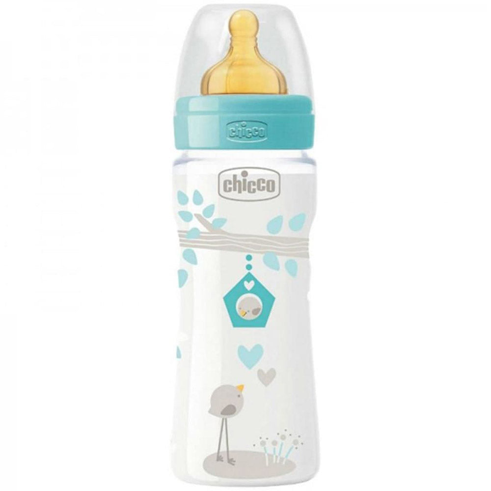 Chicco Well-Being Latex Teat Boy Bottle 4 Months+ 330mL