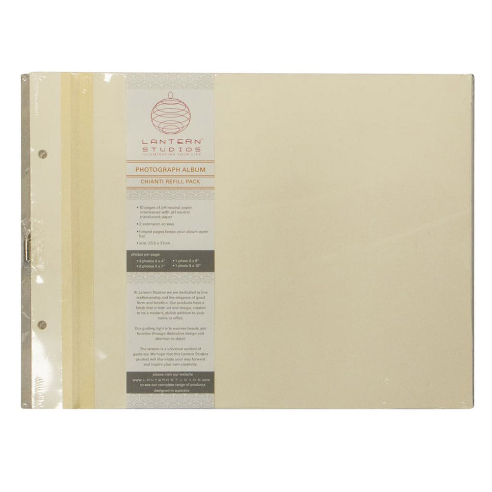 Lantern Studios Chianti Photo Album Refill 10pk (Cream)