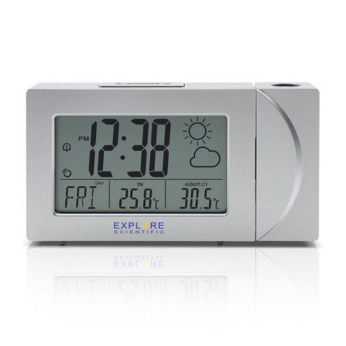 Explore Scientific Weather Projection Clock (Silver)