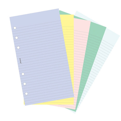 Filofax Lined and Ruled Personal Coloured Refill