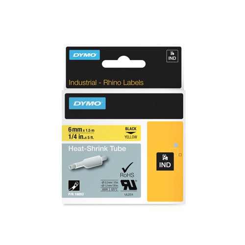 Dymo Rhino Heat-Shrinkable Label 6mm (Yellow)