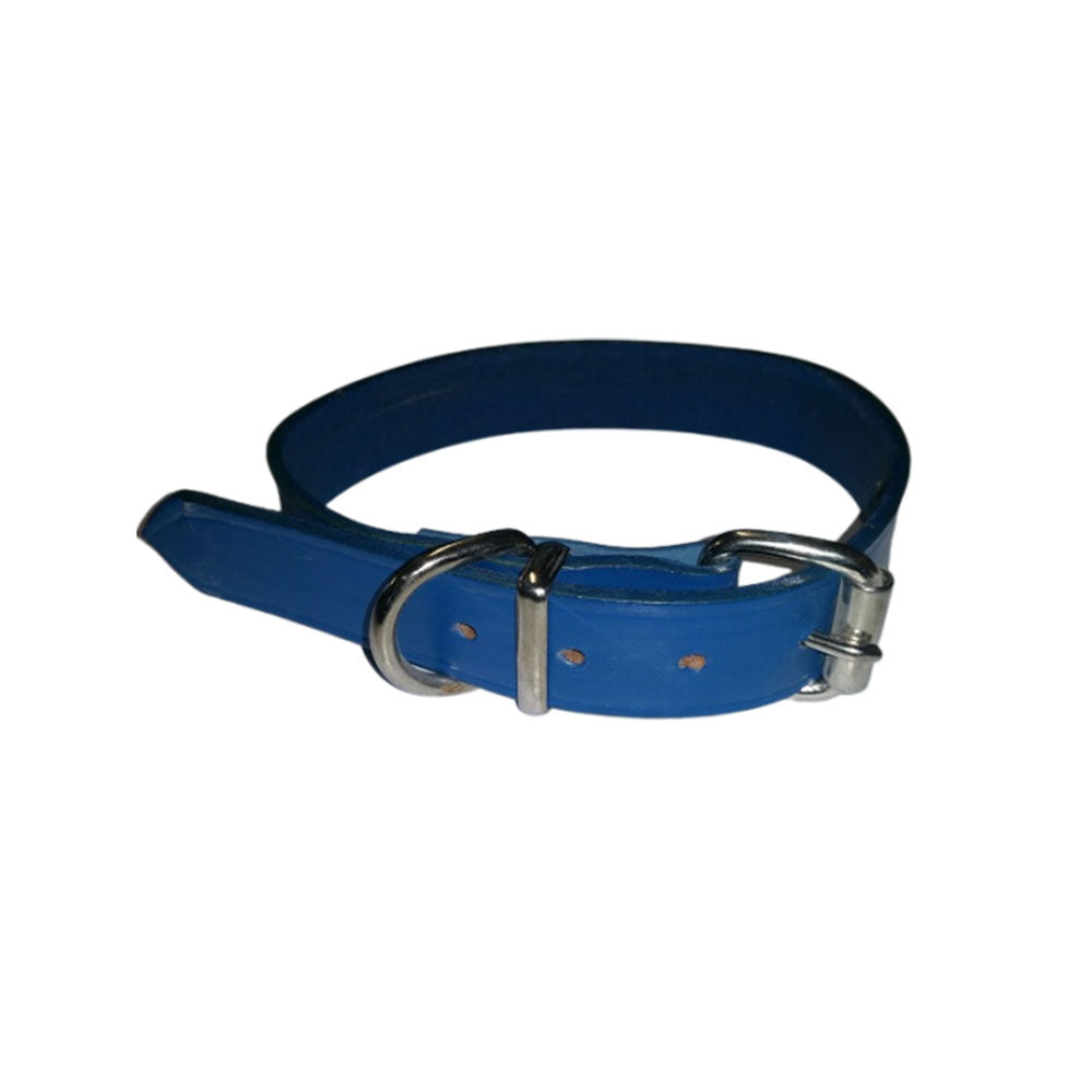 Leather Plain Collar (Blue)