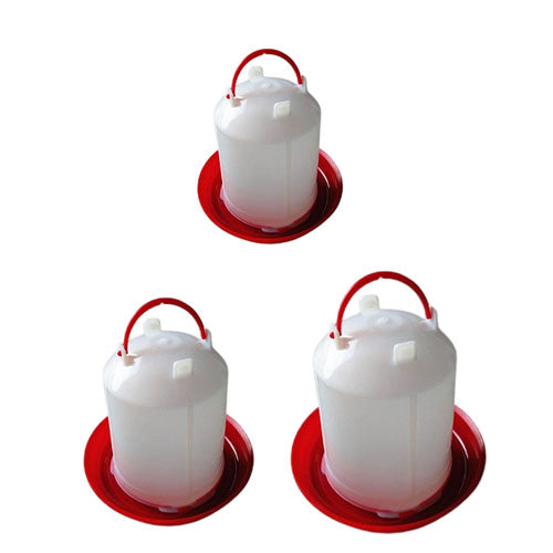 Plastic Poultry Drinker (Red and White)