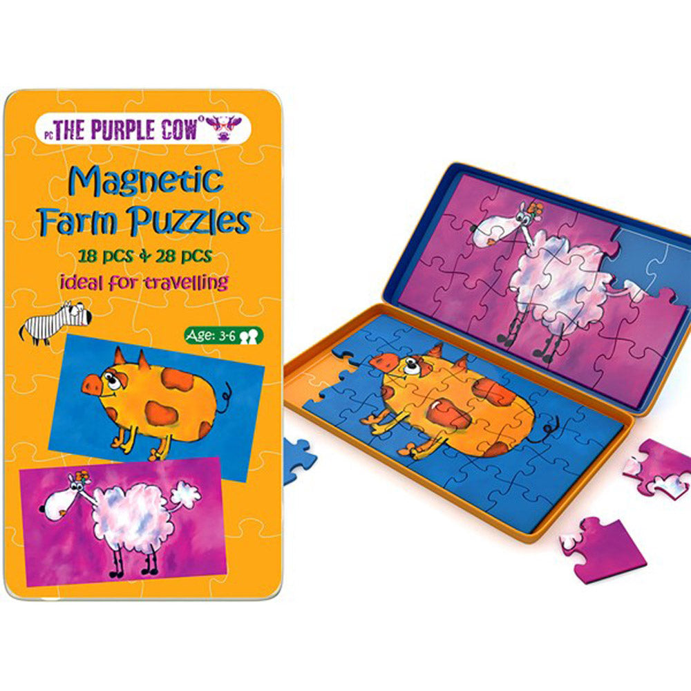 The Purple Cow Magnetic Game in Tin