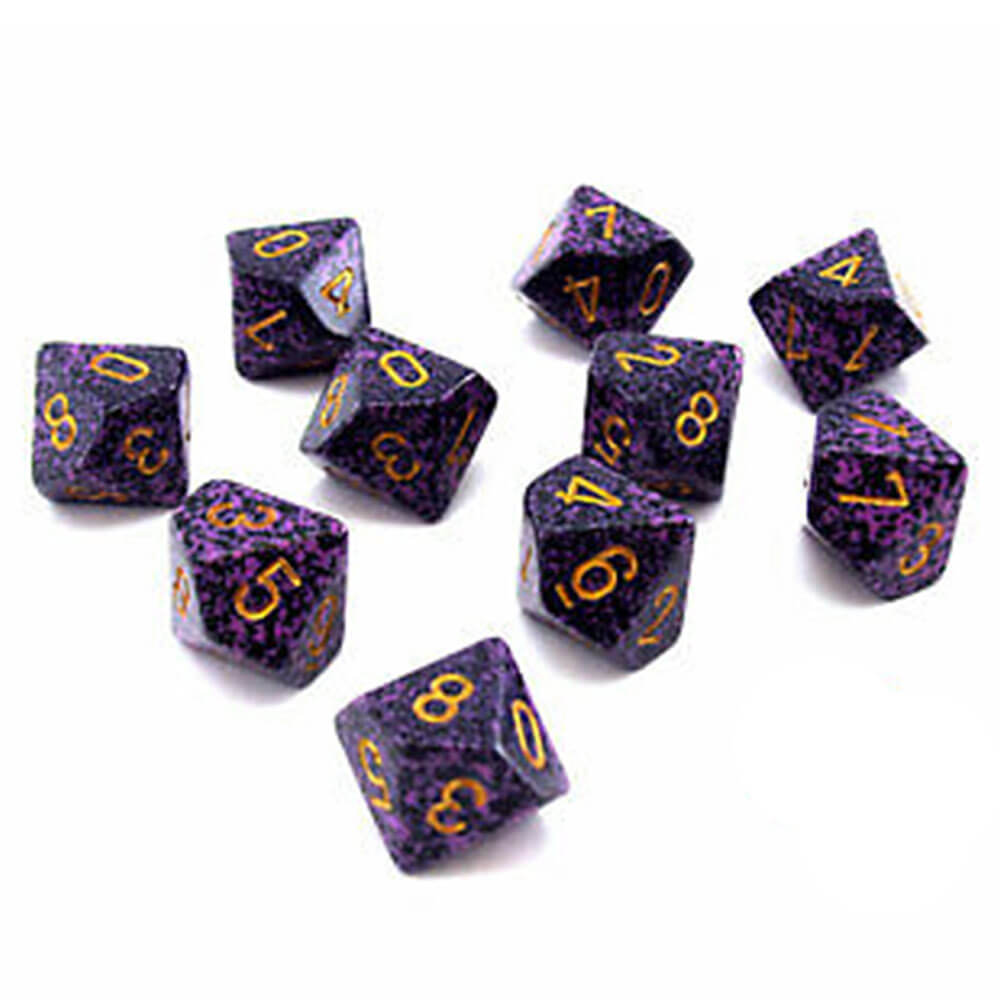 Chessex D10 Polyhedral 10-Die Speckled Set