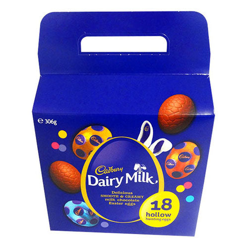 Cadbury M.Chocolate Egg Carry Box 18 Hollow Eggs 306g (Bag)