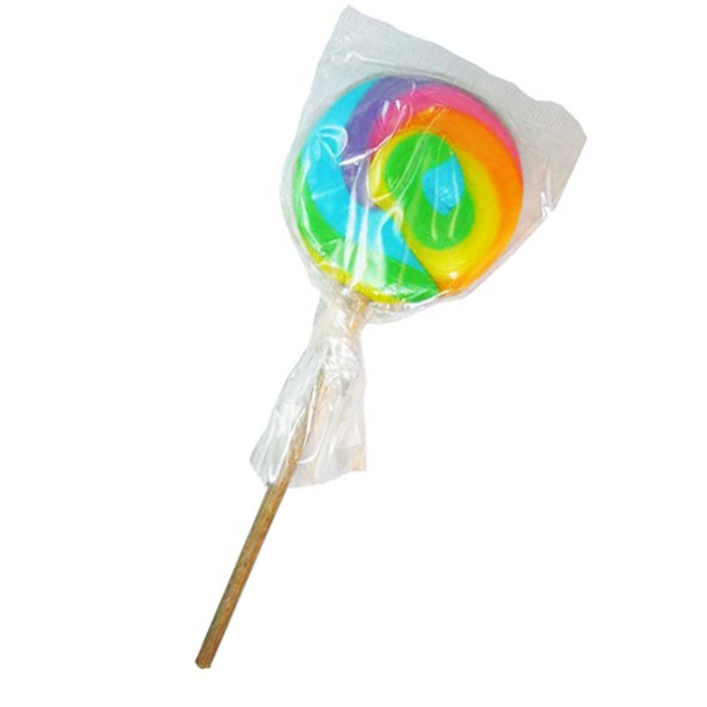 Round Rainbow Lollipop 80g (Single)