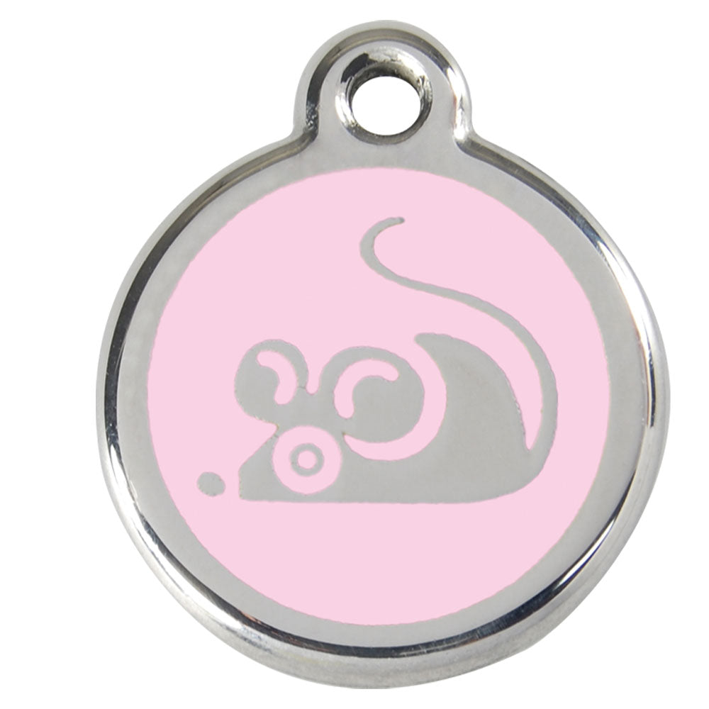 Stainless Steel Mouse Enamel Cat Tags (Small)