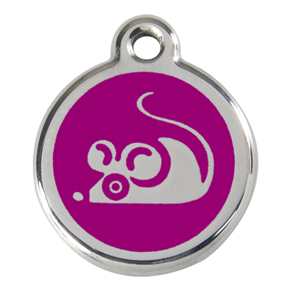 Stainless Steel Mouse Enamel Cat Tags (Small)