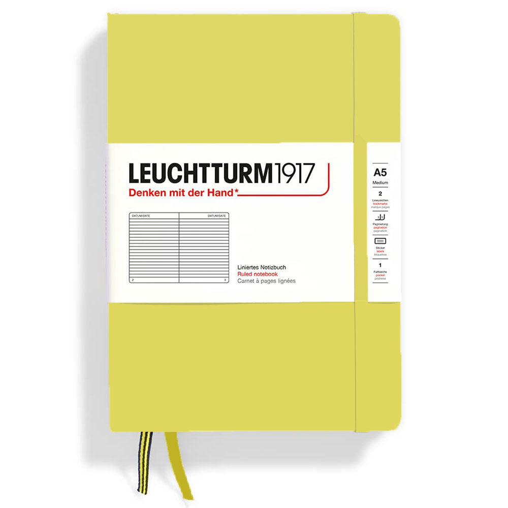 Leuchtturm Hardcover Ruled Notebook A5 (Yellow)