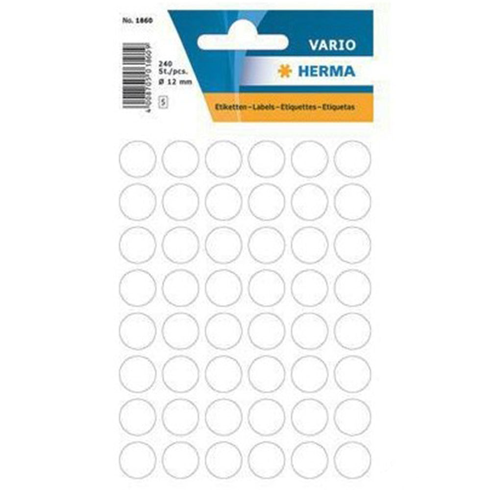 Herma Round Sticker Labels (White)