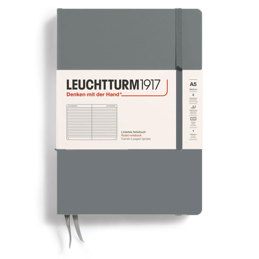 Leuchtturm Hardcover Ruled Notebook A5