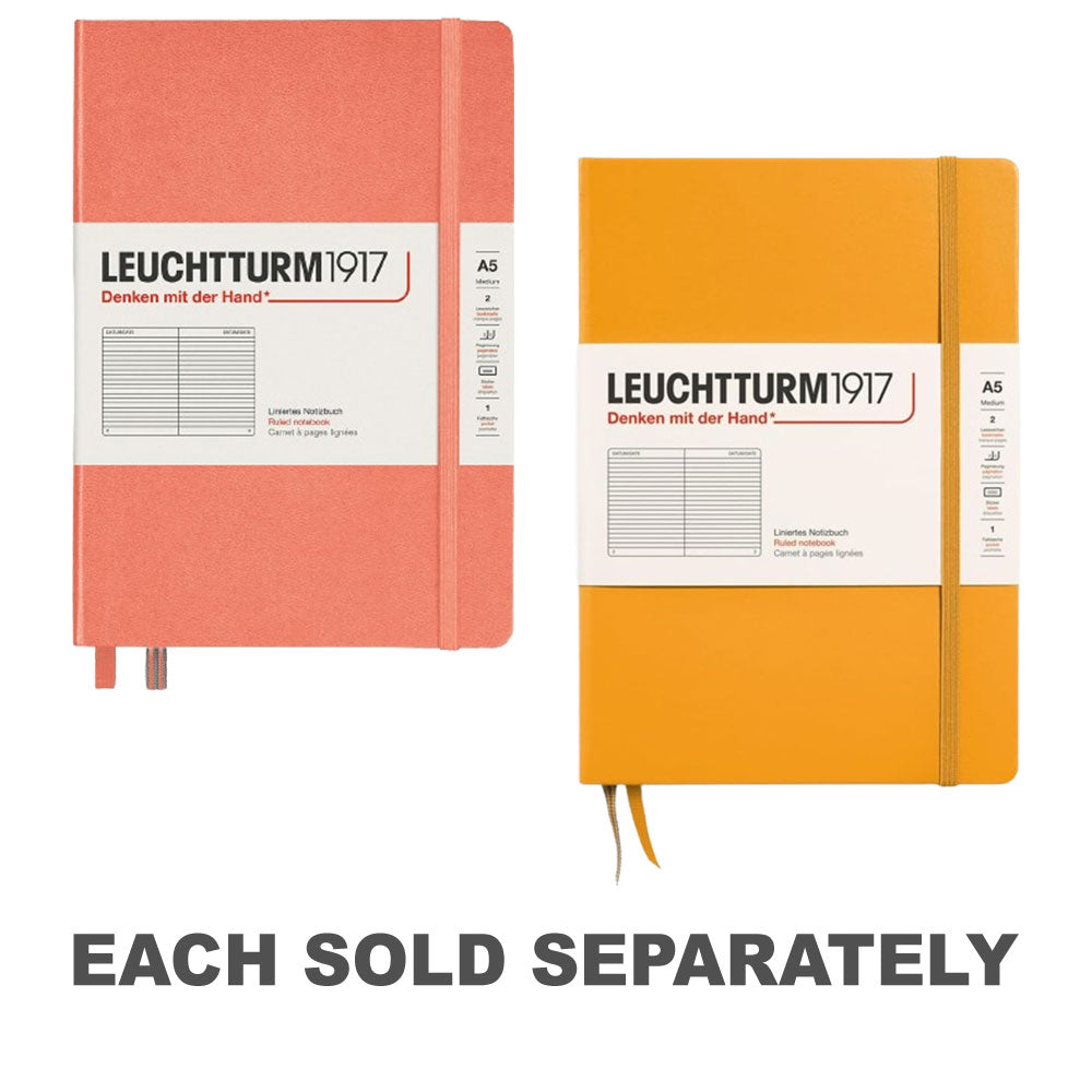 Leuchtturm Hardcover Ruled Notebook A5 (Orange)