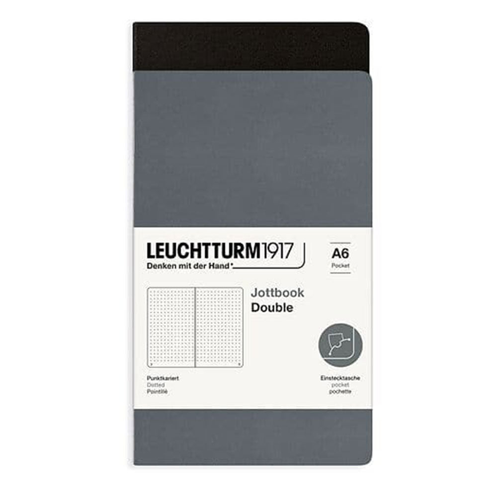 Leuchtturm Twin Pack Jottbook Lined A6 (Anthracite/Black)