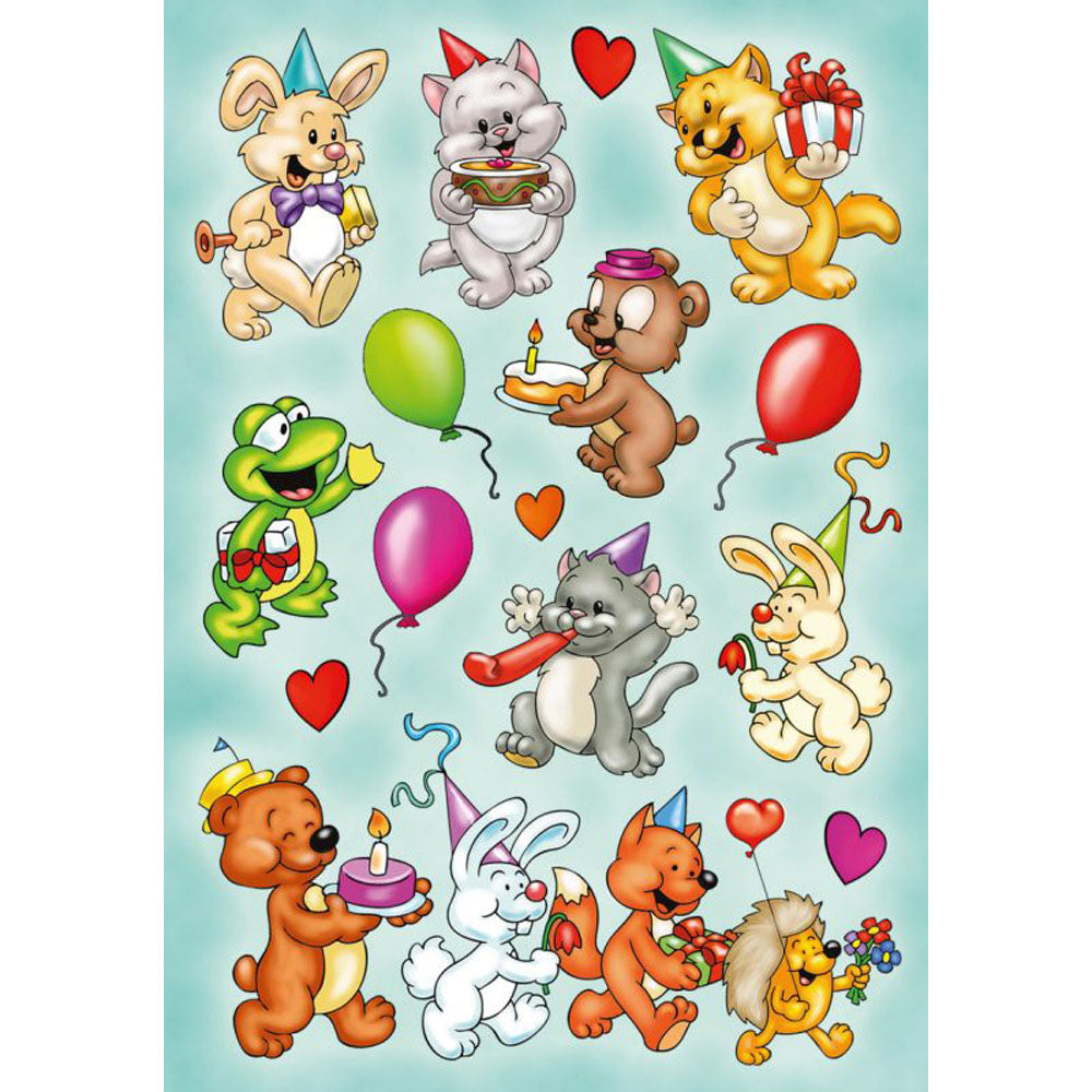 Herma Animal Birthday Cardboard Sticker