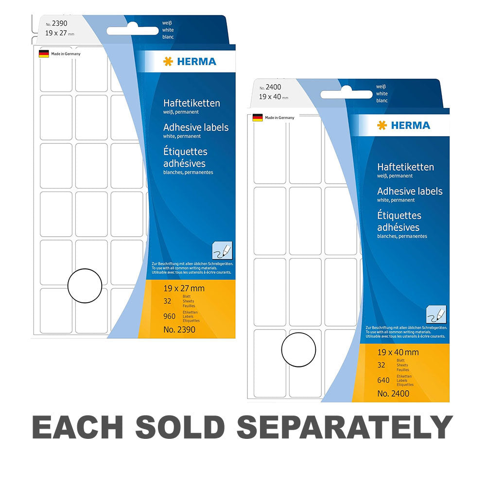 Herma Multi-Purpose Adhesive Labels 19mm (White)