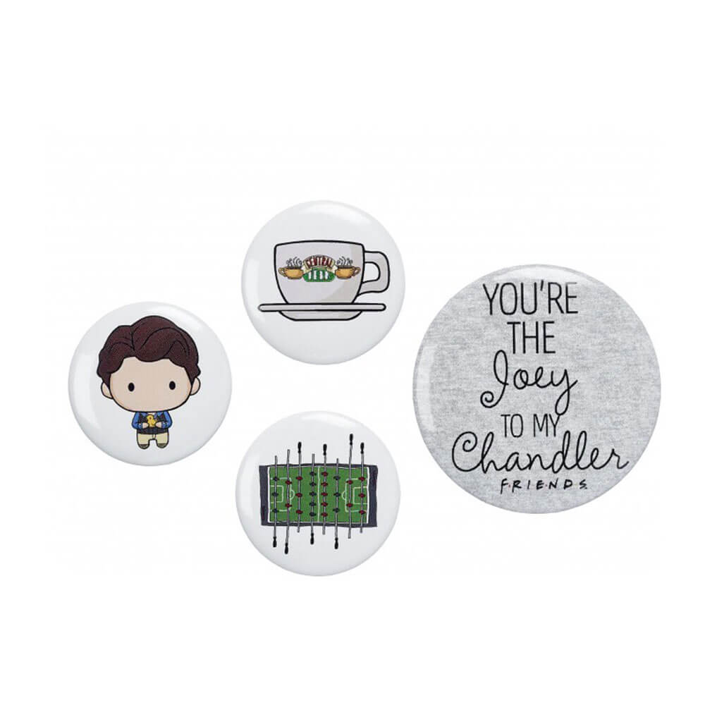 Friends Button Badge (Set of 4)