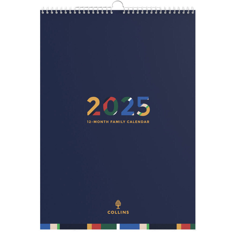 Collins Edge Mira A3 Month to View 2025 Wall Calendar