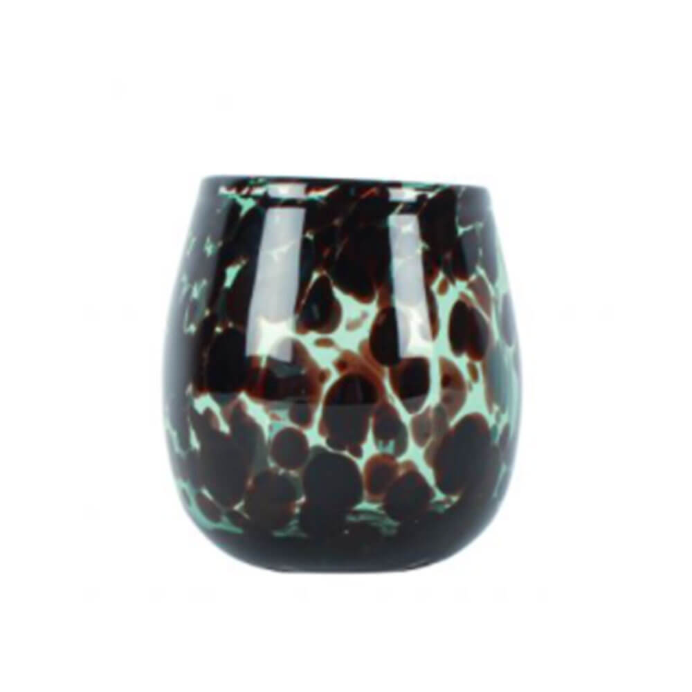 Arlo Emerald Leopard Print Vase