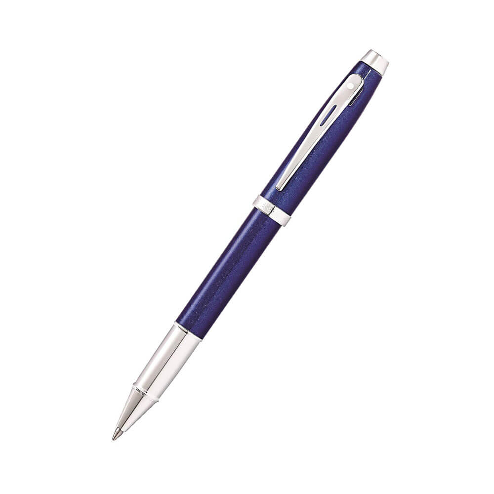 100 Blue Lacquer/Chrome Plated SS Pen