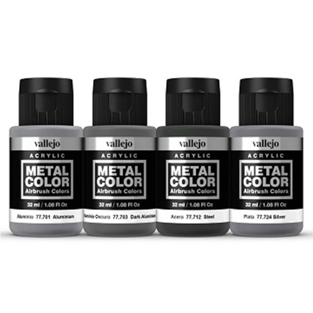 Vallejo Metal Colour 4pcs Acrylic Paint Set