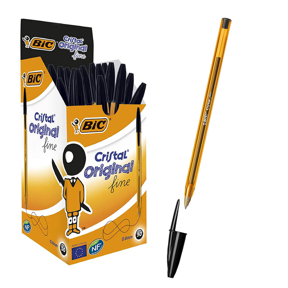 Bic Cristal Original Fine Ballpoint Pen 0.8mm 50pk