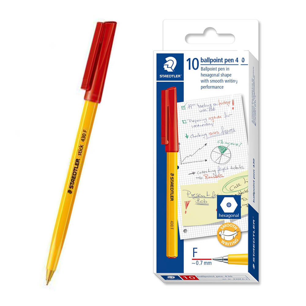 Staedtler Stick Fine Ballpoint Pen (Box of 10)